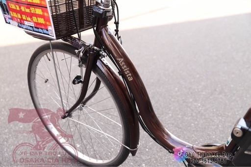 中古電動アシスト自転車　26インチ茶色