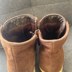 HARE ブラウン スエードブーツ ヒール8cmの画像