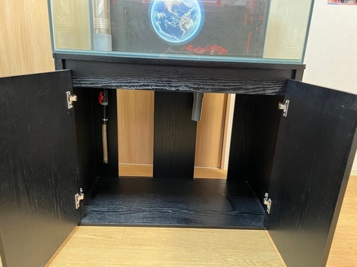超透明ガラスの水槽と棚 900mmx450x450 ko