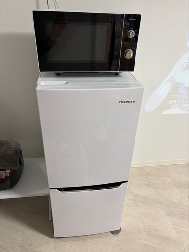 【決まりました】【高年式セット】2022年製 東芝電子レンジ & 2019年製 ハイセンス 2ドア冷蔵庫（130L）2月14日以降