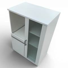 【2602010】ニトリ(NITORI) レンジ台(フォルムN RE9060G WH)の画像