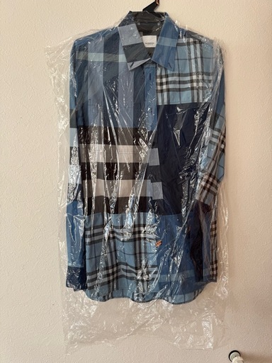 BURBERRY バーバリー パッチワークオーバーサイズコットンシャツ