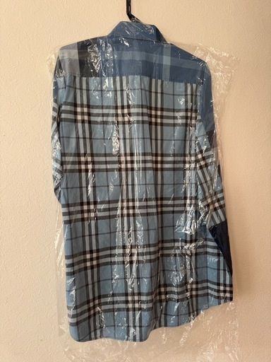 BURBERRY バーバリー パッチワークオーバーサイズコットンシャツ