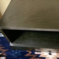 引き出しつきテレビ台　ブラックの画像