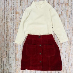 【まとめ売り・3点セット】GU 子ども服　長袖　冬用　110 コーデ売りの画像