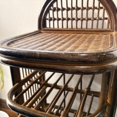スリッパ/シューズラック籐の画像