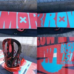 極美品 スノーボード MORROW ROCKER 151 スノーボード ELANビンディング、ケース付 スノボの画像