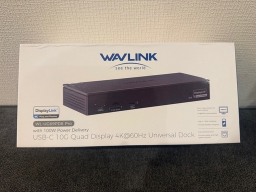 ノートPCで5画面　WAVLINK 高性能ドッキングステーション 4K 4画面出力 5K(5120x2880 60Hz)2画面出力