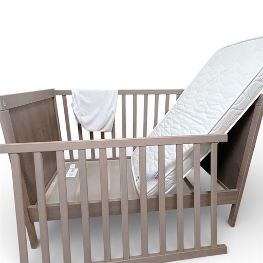 グレー 木製ベビーベッド IKEA SUNDVIK ズンドヴィーク マットレス付