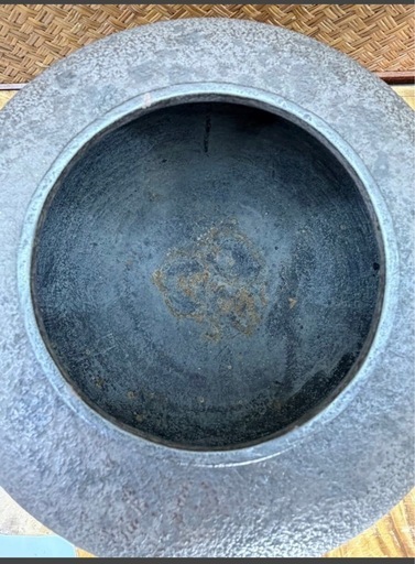 時代物 茶道具 名工 釜師 角谷莎村 作 丸釜 共箱 在銘 良品 釜環付 銅蓋 鉄釜 茶器 煎茶道具 煎茶器 茶釜 和骨董 和美術 古