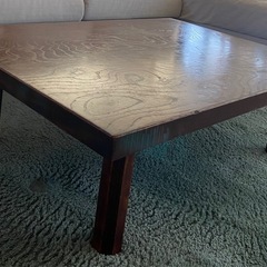 【日本製けやき材突板】リビングローテーブルの画像