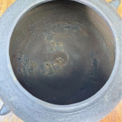 時代物 名工 増山馨鉄 作 真形釜 共箱 銅蓋 鉄釜 茶道具 茶釜 風炉釜 伝統工芸 和骨董 古玩 煎茶道具 古道具 和美術 茶器 煎茶器 華道具 釜 の画像