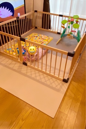 RiZKiZ 木製ベビーサークル 8枚セット【扉付き】 (みく) 富士宮の