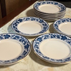 【NIKKO ニッコー】ダブルフェニックス ブドウ柄 金縁 皿9枚セットの画像