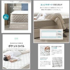 シングルベッド＋コイルマットレス　すのこベットの画像