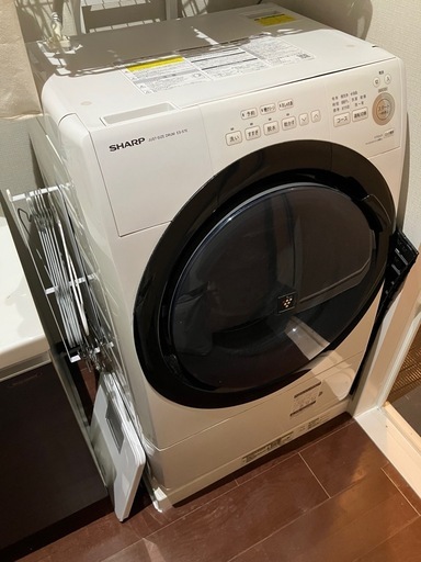 引取限定】SHARP ドラム式洗濯乾燥機 ES-S7E（2020年式/2021購入）乾燥