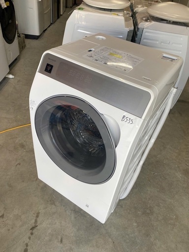 NO B535?福岡市内配送設置無料✨?シャープ ドラム式 洗濯乾燥機 洗濯10kg 乾燥6kg 幅59.5cm ヒーターセンサー乾燥