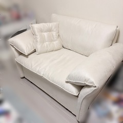 2人掛け ソファベッド 収納つき 幅135cmの画像