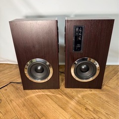 ◆YAMAZEN◆タワー型アンプ内蔵ダブルスピーカー◆ウーファー付き◆Qriomの画像