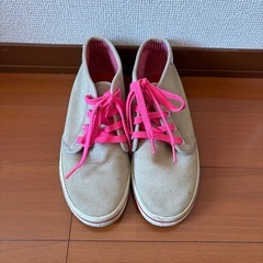 adidas ベージュ スエード ハイカットスニーカー24センチの画像