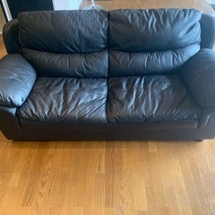 高級皮革柔らかいソファー　未使用にに近い美品　の画像