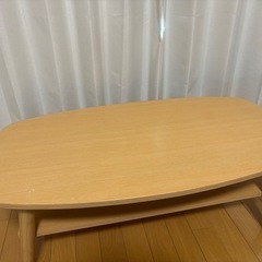 サカベ TRIM 折りたたみテーブル 90cm幅棚付き ナチュラル VTM-02NA棚付きコーヒーテーブル　ローテーブル 折り畳み何の画像