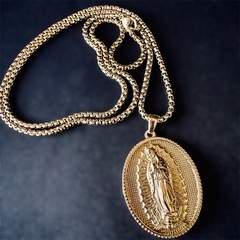 N45*《ステンレス》*グアダルーペネックレス_ゴールド の画像