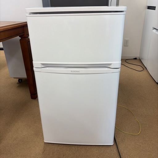 ELSONIC 2019年製 EJ-R832W ノンフロン2ドア冷蔵庫 83L (錬金堂水戸店