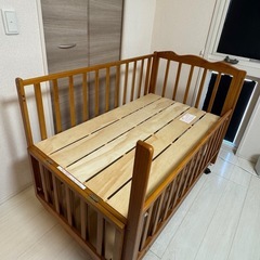 ラプスＷオープンすのこベビーベッドの画像