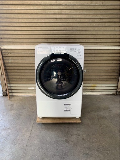 〖倉庫保管品〗　中古　シャープ　SHARP　ドラム式洗濯乾燥機　右開き　ES-S7G-WR　7.0kg/3.5kg　2022年製