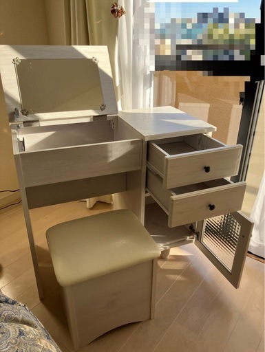 幅80cm]デスクドレッサー (フローリオ7080D WH) ニトリ (ゆうき) 小平