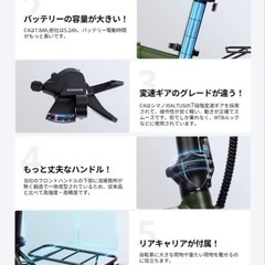 人気のEENOUR C4電動アシスト自転車　折りたたみ　折り畳み　JK 女子高生　大阪の画像