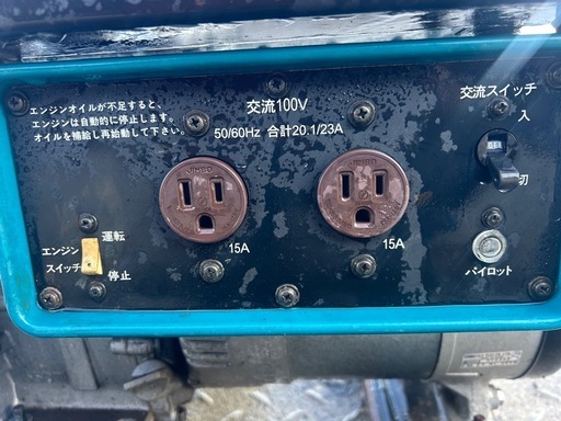 SUZUKI 発電機  2.3KVA 100V ガソリン　防災　洗車　災害　キャンプ　イベント　野外　農業　宮崎