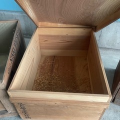 アンティーク 時代　木箱　茶箱　酒ワイン　木箱　まとめ3点の画像