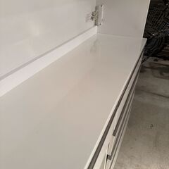 ニトリ（NITORI）キッチンボード／リガーレ 幅140 ホワイト ソフトクローズ 食器棚 引き取り限定の画像