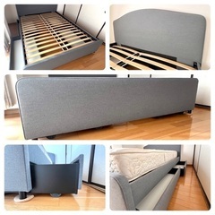 [美品］Ikea ベッドフレーム & Sealy マットレス、クイーンサイズ 収納引き出し4個付きの画像