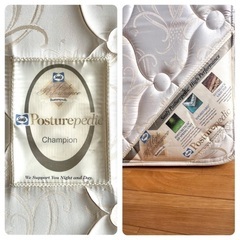 [美品］Ikea ベッドフレーム & Sealy マットレス、クイーンサイズ 収納引き出し4個付きの画像