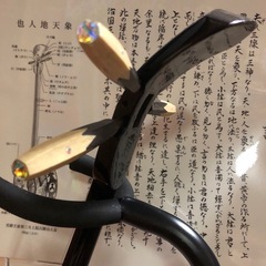 三線ユシギ真壁型　本皮一枚張り　当時品の画像