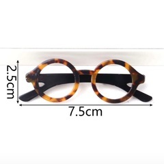 新品/ヒョウ柄メガネ　ピンブローチの画像