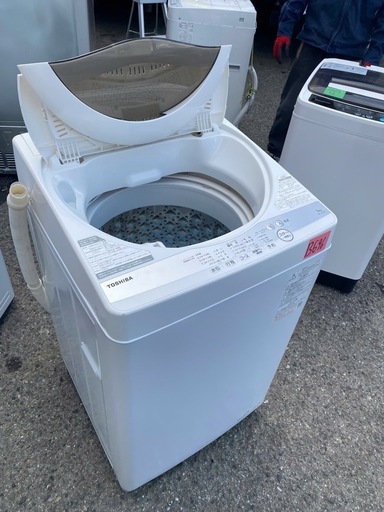 NO B696?福岡市内配送設置無料✨?東芝 全自動洗濯機 5kg グランホワイト AW-5G9 (W) 【浸透パワフル洗浄】 【Wセ