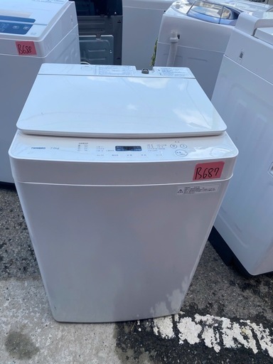 NO B687?福岡市内配送設置無料✨?全自動洗濯機 ホワイト WM-EC70W [洗濯7.0kg /簡易乾燥(送風機能) /上開き]