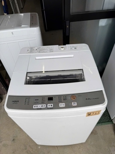NO B761?福岡市内配送設置無料✨?全自動洗濯機 Sシリーズ ホワイト AQW-S60J-W [洗濯6.0kg /乾燥機能無 /上