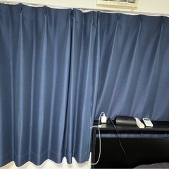 ネイビー　カーテン　遮光カーテン　ニトリの画像
