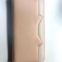 長財布 ピンクベージュ 猫　レディース　の画像