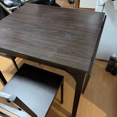 折りたたみダイニングテーブルイスセットの画像