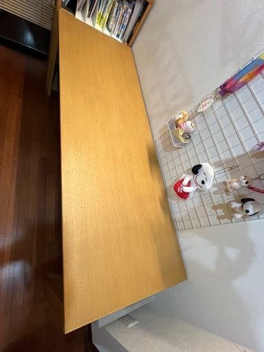 美品✨キャスターラック付きロングデスク