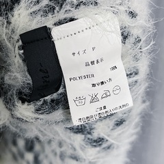 【美品未使用】Edge line レディース ニット セーター サイズフリー 白 黒の画像