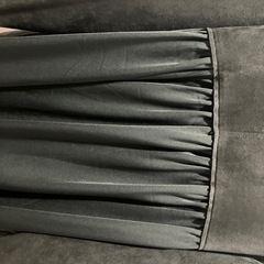 Furry rate チャコールグレースエード調ノーカラー切り替えコート　美品の画像