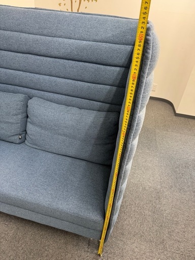 大幅値下げ‼️
ハイバックソファー 2人掛け パネル付き 幅1450×奥行670×高さ1240mm ブルー