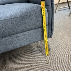 ハイバックソファー 2人掛け パネル付き 幅1450×奥行670×高さ1240mm ダークグレイの画像